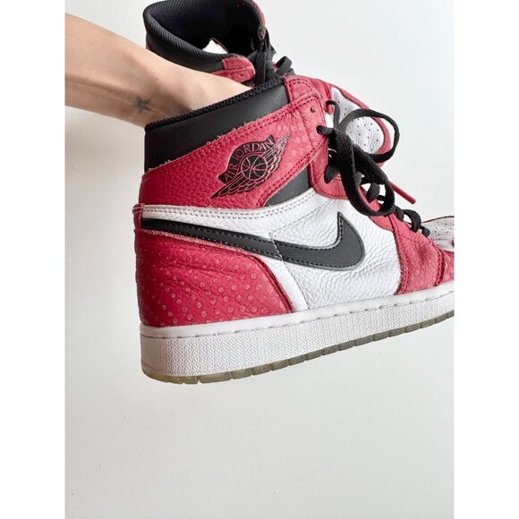 NIKE Air Jordan 1 Retro High Spider-Man Origin Story Gym Red Sneakers, Size 9 - Picture 4 of 16